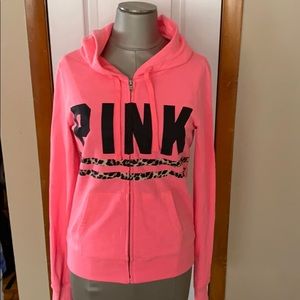 Pink zip up hoodie